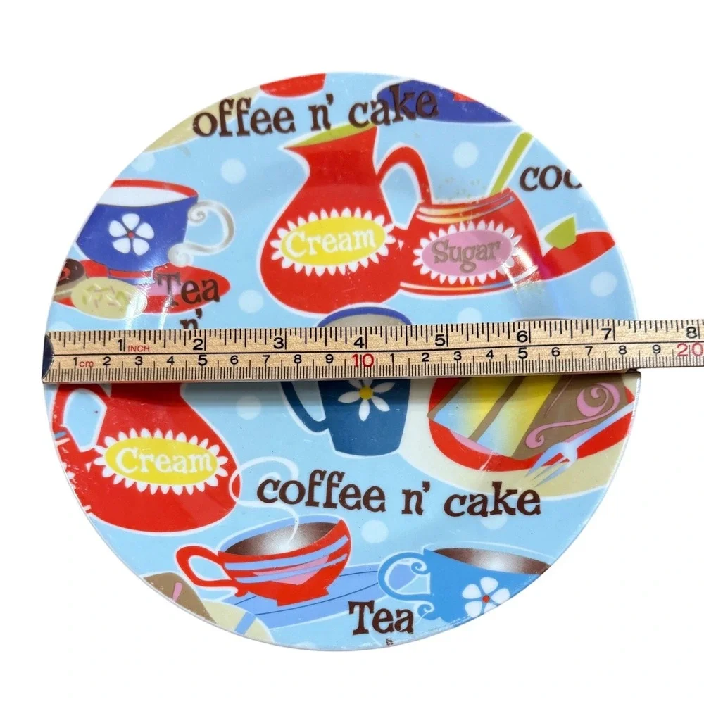 Porcelain Treasures Coffee n Cake Tea‎ n Cookies Dessert Plates Set of 4 7.5in